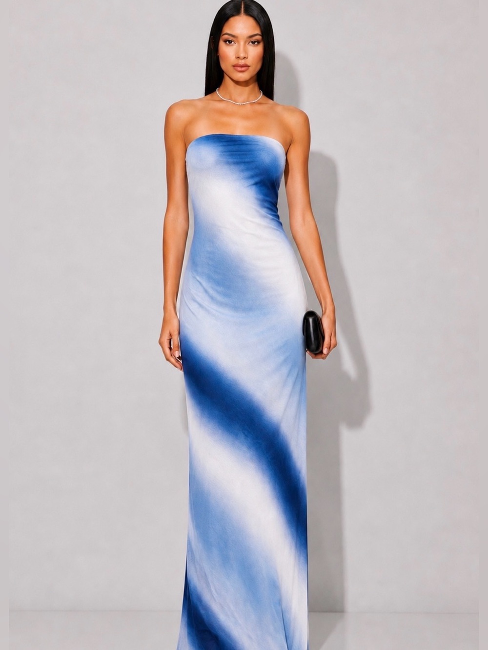 Revolve SEE YOU MONDAY Azure Mirage Blue Ombre Maxi Dress Size S